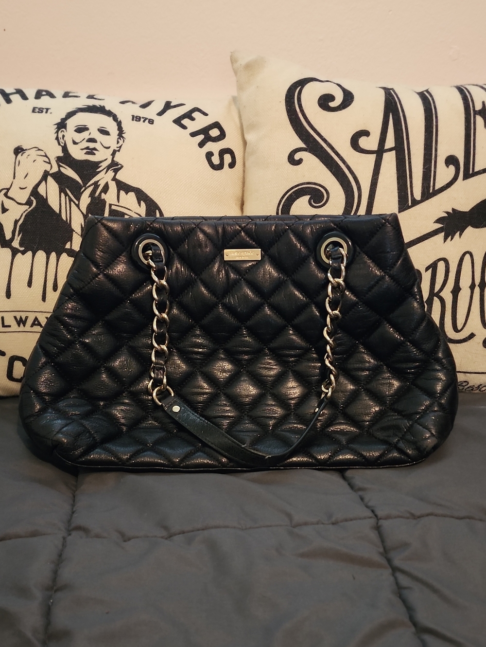 Gorgeous Kate Spade Quilted Black Leather Bag 🛍️